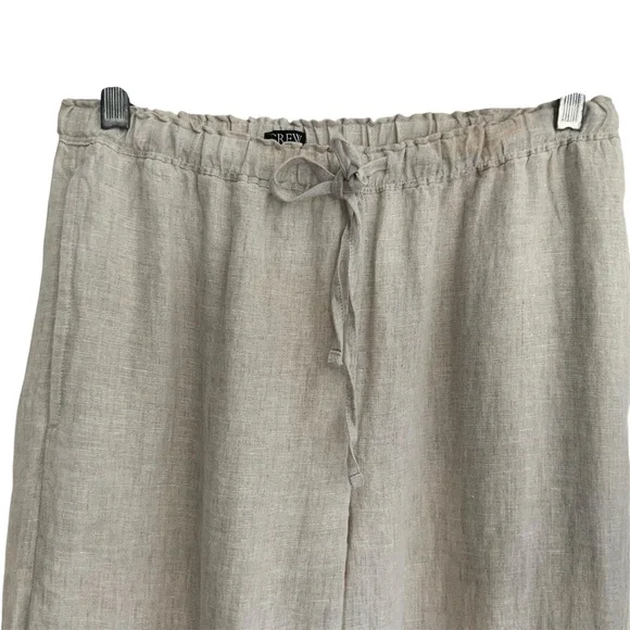 J Crew Soleil Linen Pull On Drawstring Waist Pant Flax SZ XS - Picture 6 of 14